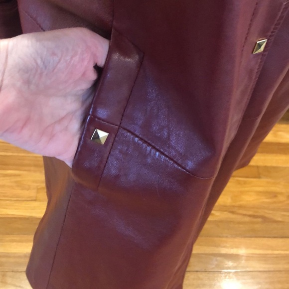 Vintage Excelled red/rust leather jacket with side pockets.  Size L - Picture 4 of 12